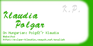 klaudia polgar business card